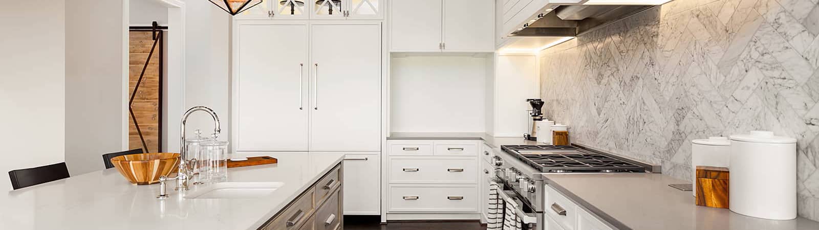 kitchen in newly constructed luxury home